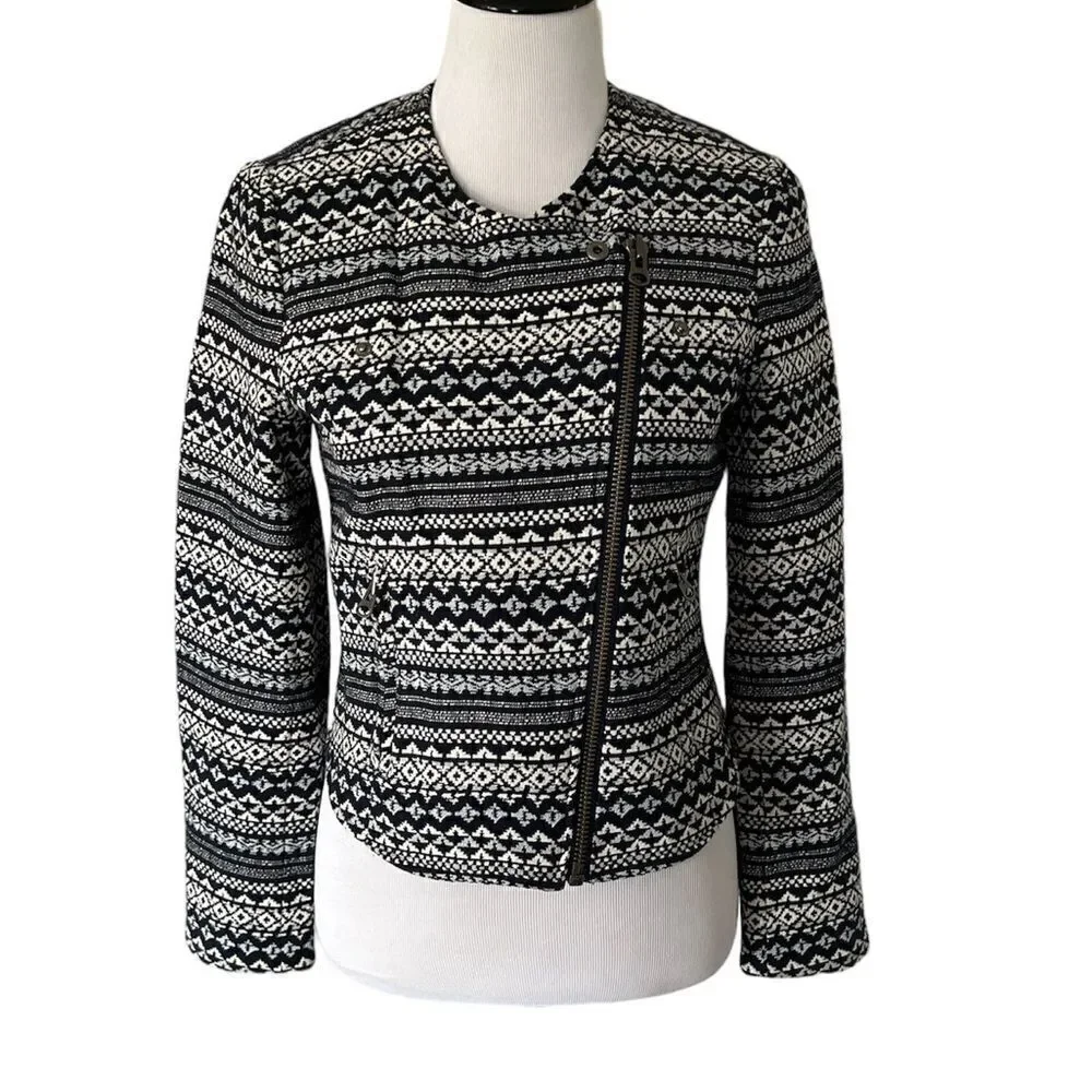 Joie Moto Asymmetrical Zip Jacket size M